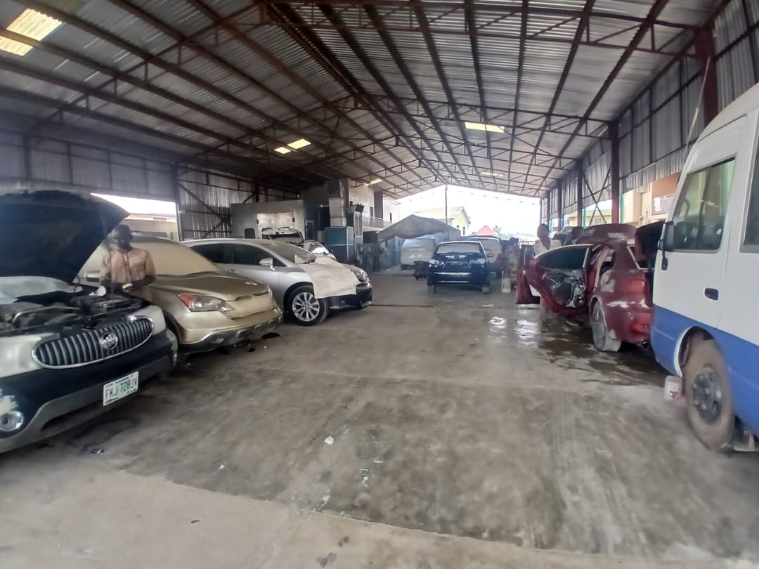 Large workshop space with professional equipment